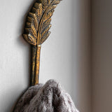 Antique Gold Leaf Wall Hook