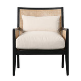 Aiko Natural Rattan & Black Ash Wood Armchair