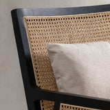 Aiko Natural Rattan & Black Ash Wood Armchair