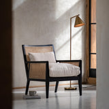 Aiko Natural Rattan & Black Ash Wood Armchair