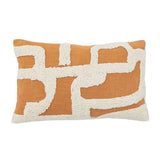 Apricot Abstract Textured Cushion