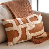 Apricot Abstract Textured Cushion