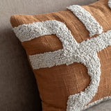 Apricot Abstract Textured Cushion