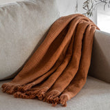 Apricot Cotton Throw