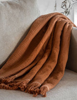 Apricot Cotton Throw