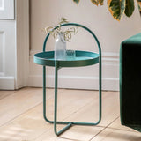 Arched Teal Side Table