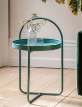 Arched Teal Side Table