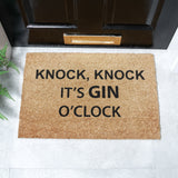 Knock Knock It's Gin O'Clock Doormat