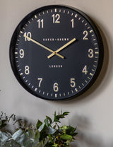 Baker & Brown Black Wall Clock