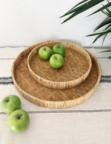 Bamboo & Rattan Tray Set