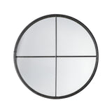 Black Round Window Mirror