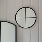 Black Round Window Mirror