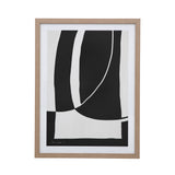 Black & White Abstract Framed Art Print