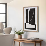Black & White Abstract Framed Art Print