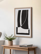Black & White Abstract Framed Art Print