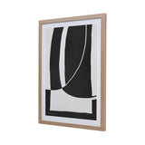 Black & White Abstract Framed Art Print
