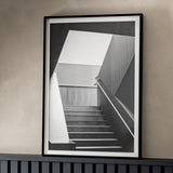 Black & White Photographic Staircase Framed Print