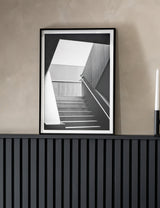 Black & White Photographic Staircase Framed Print