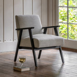 Ebbe Stone Grey Linen Armchair