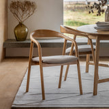 Elska Oak Upholstered Dining Chairs