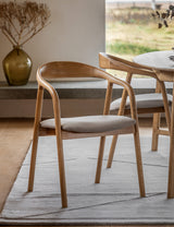 Elska Oak Upholstered Dining Chairs