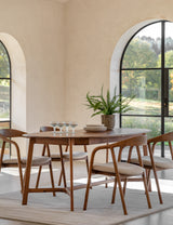 Elska Walnut Extending Dining Table