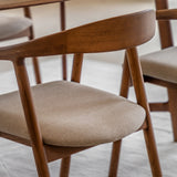 Elska Walnut Upholstered Dining Chairs