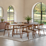 Elska Walnut Upholstered Dining Chairs