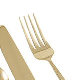 Gold Hammered Cutlery Set 16 Piece