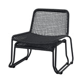Gotska Black Lounger Chair With Stool