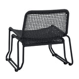 Gotska Black Lounger Chair With Stool