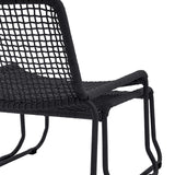 Gotska Black Lounger Chair With Stool