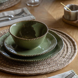 Hamnoy Green Porcelain Dinnerware (Set of Four, Various Options Available)