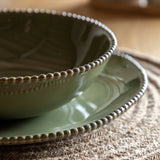 Hamnoy Green Porcelain Dinnerware (Set of Four, Various Options Available)