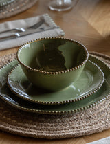 Hamnoy Green Porcelain Dinnerware (Set of Four, Various Options Available)
