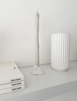 Hand Carved Tapered Soy Candle - Stone