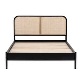 Kaito Black Rattan Bed Frame