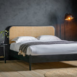 Kaito Black Rattan Bed Frame - Double