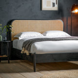 Kaito Black Rattan Bed Frame - King