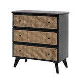 Kaito Black Rattan Chest of Drawers