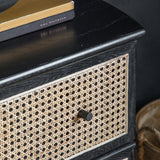 Kaito Black Rattan Chest of Drawers