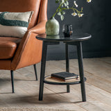 Kaito Black Rattan Side Table