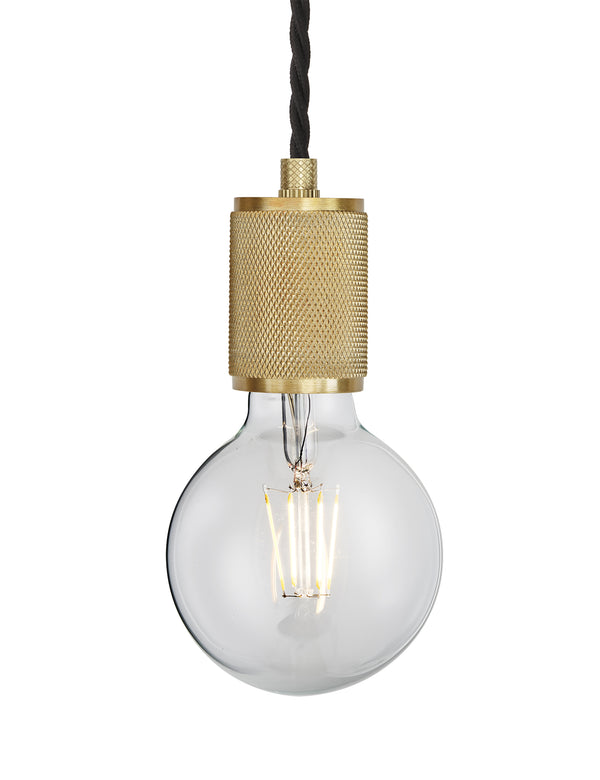 Knurled Edison Pendant Light by Industville - Brass