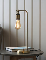 Loki Vintage Industrial Brass Table Lamp