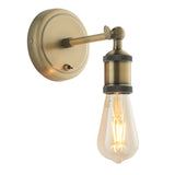 Loki Vintage Industrial Brass Wall Light