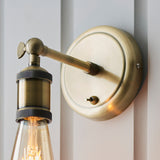Loki Vintage Industrial Brass Wall Light