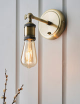 Loki Vintage Industrial Brass Wall Light