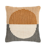 Maje Natural Geometric Cushion - Line Circle
