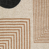 Maje Natural Geometric Cushion - Line Dots