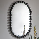Marit Black Oval Mirror
